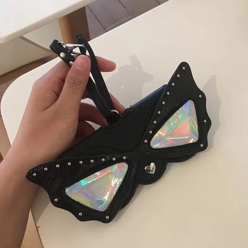 lightning eyes PU кожа Ins популярный милый мультфильм обратно в школу футляр для очков женские солнцезащитные очки Защита для хранения Уникальные чехлы для очков - Цвет: lightning eyes
