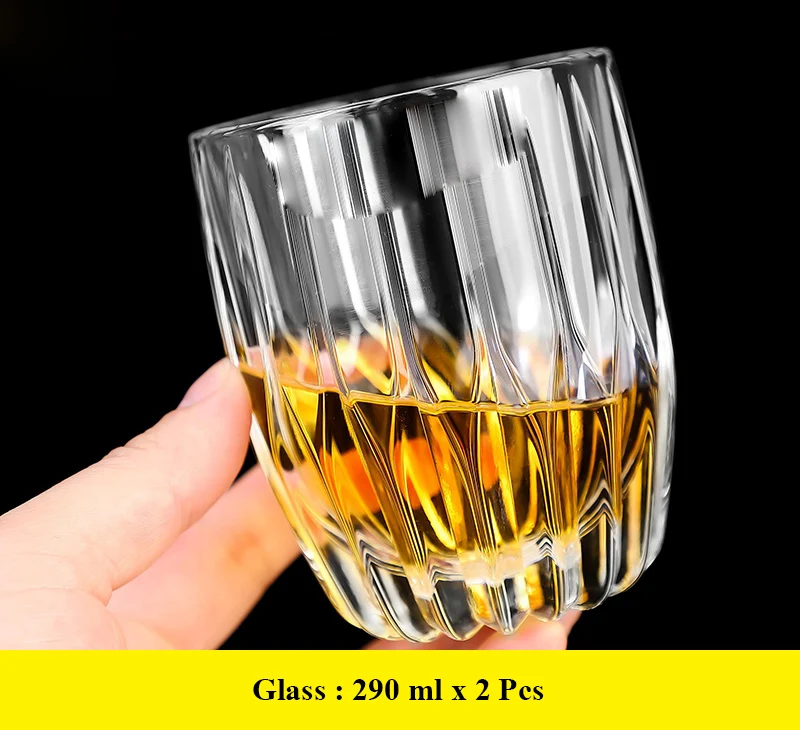 

Set of 2 top quality whiskey wine glass for party club beer drinking glass cups 200902-19