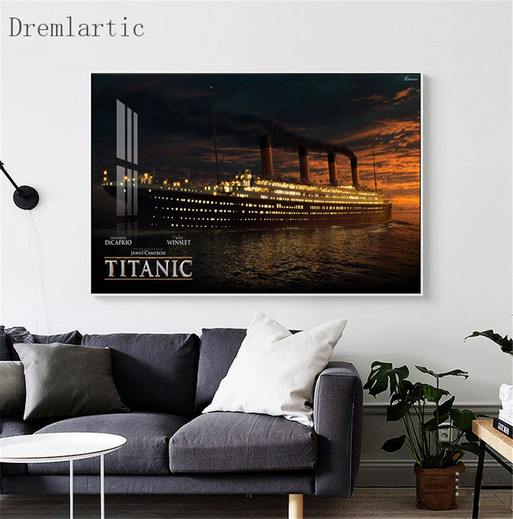 Холст шелковая ткань Титаник домашний декор плакат креативная роспись Ar tPrint