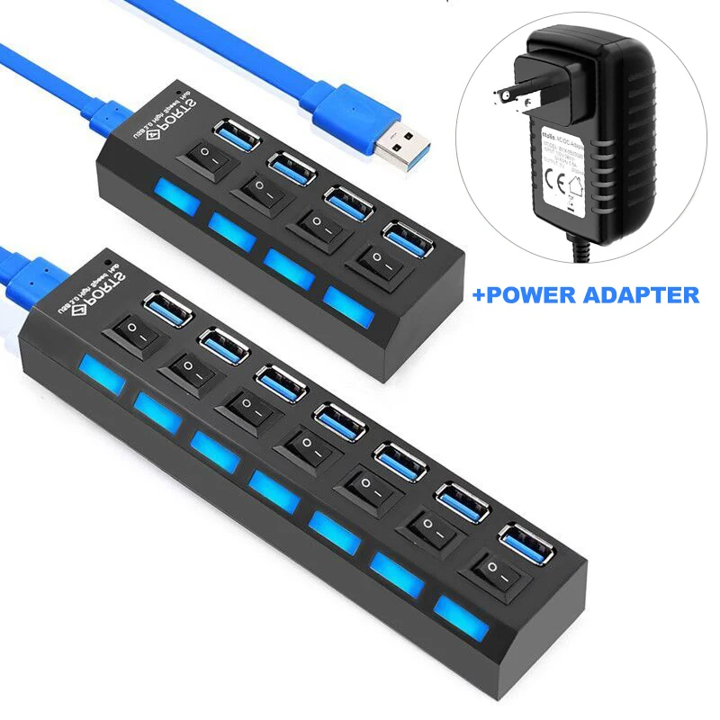 Мульти USB 3 0 концентратор usb-хаб сплиттер Hab Тип C 4 7 порт расширитель с