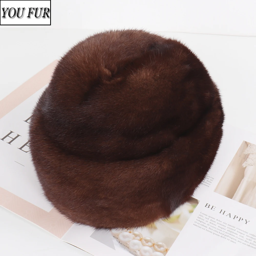 Новая зимняя шапка бомбер роскошные качественные шапки из натурального меха