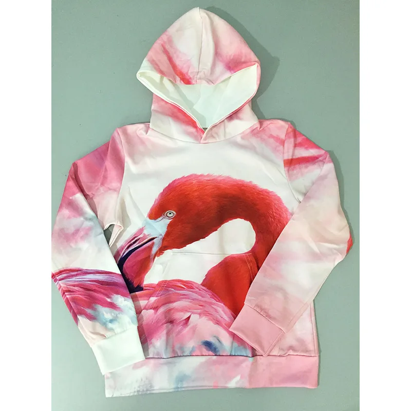 Детские толстовки с капюшоном мультяшный 3d-принт фламинго кот единорог