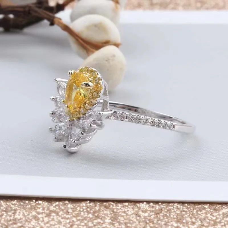 

2021 Exquisite Noble Ring Jewellery For Women Girl Charm Fine 4#-10# Classic Ring Anel Anneau Couple Gifts Trend