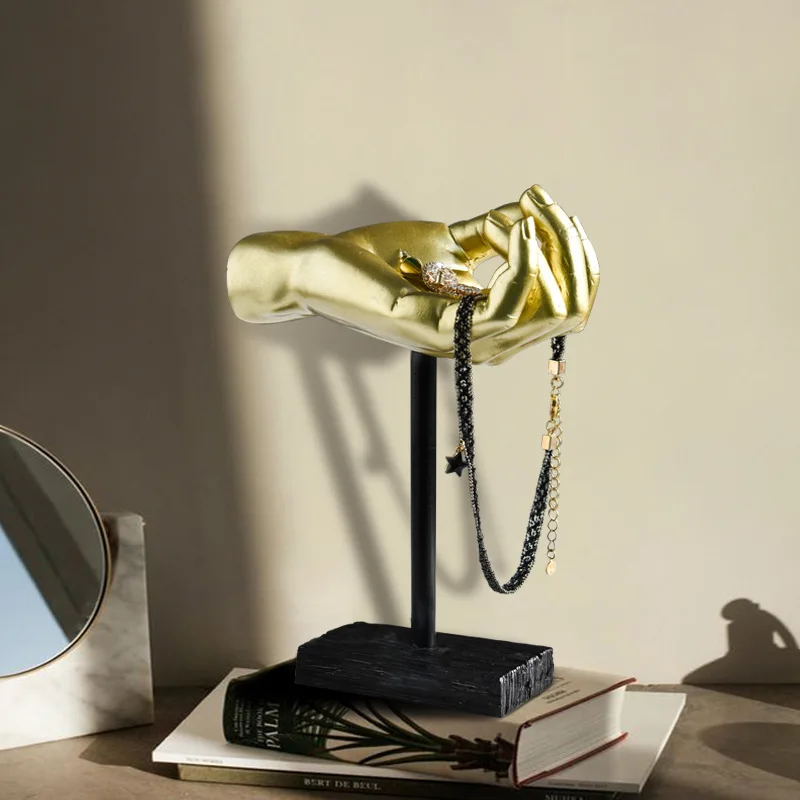 Простой золотистый держатель для ювелирных изделий роскошный ТВ-шкаф винный