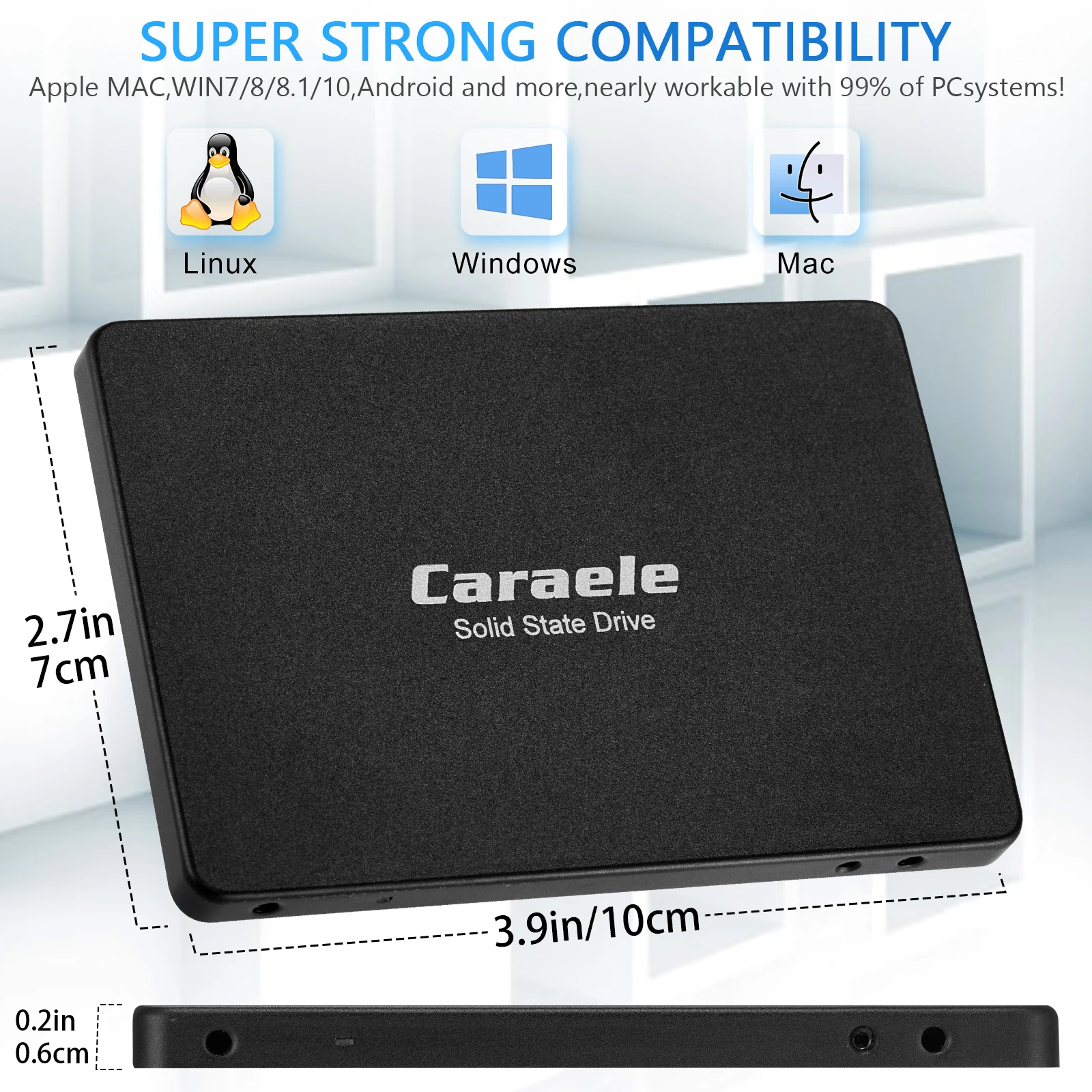 Caraele K500 2.5 INCH Internal Solid State Drives Storage Devices SATA III SSD 512GB 1TB SSD HARD Drive for Laptops,Computer,PC enlarge
