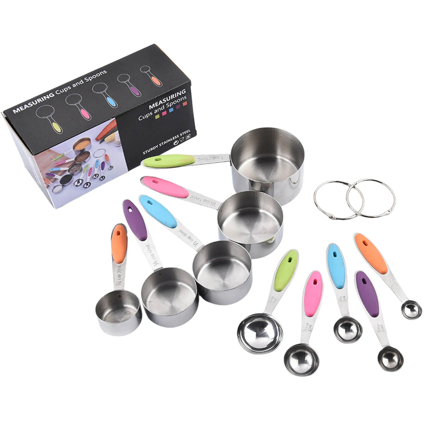

Stainless Steel Measuring Cups Safe To Use Measuring Cups And Spoons Set For Measuring Solids Liquids Dry Ingredient Durable Mea