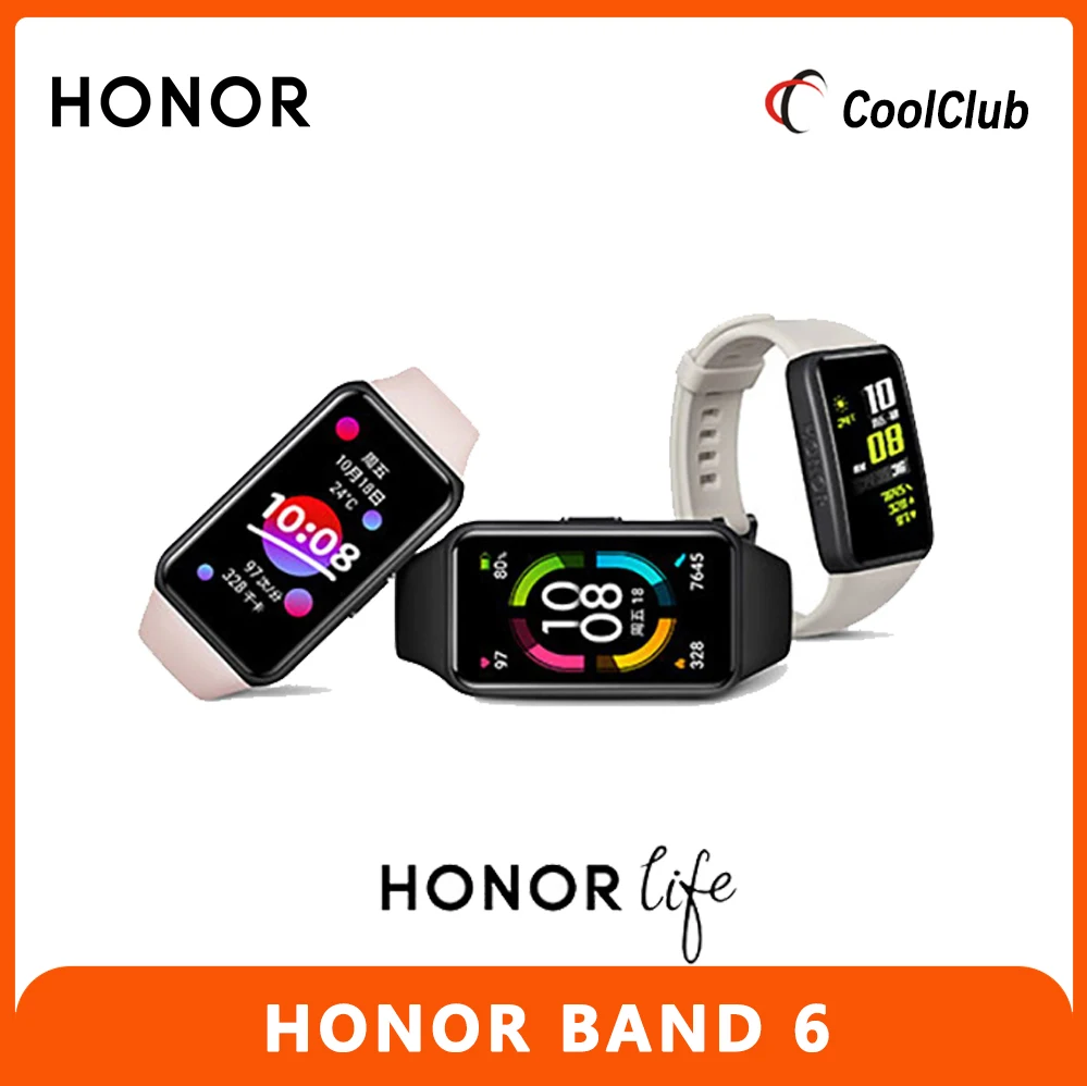 

Смарт-браслет Honor Band 6, водонепроницаемый фитнес-трекер для плавания, Bluetooth, пульсометр, мониторинг музыки, звонки