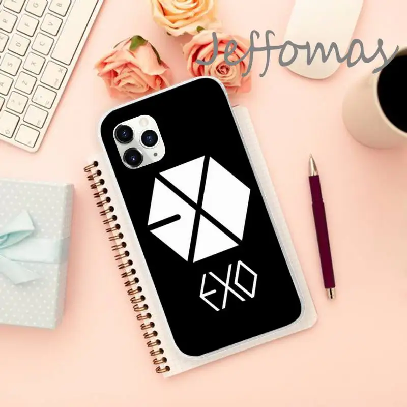 

Fashion kpop EXO Phone Case Transparent for iPhone 11 12 mini pro XS MAX 8 7 6 6S Plus X 5S SE 2020 XR