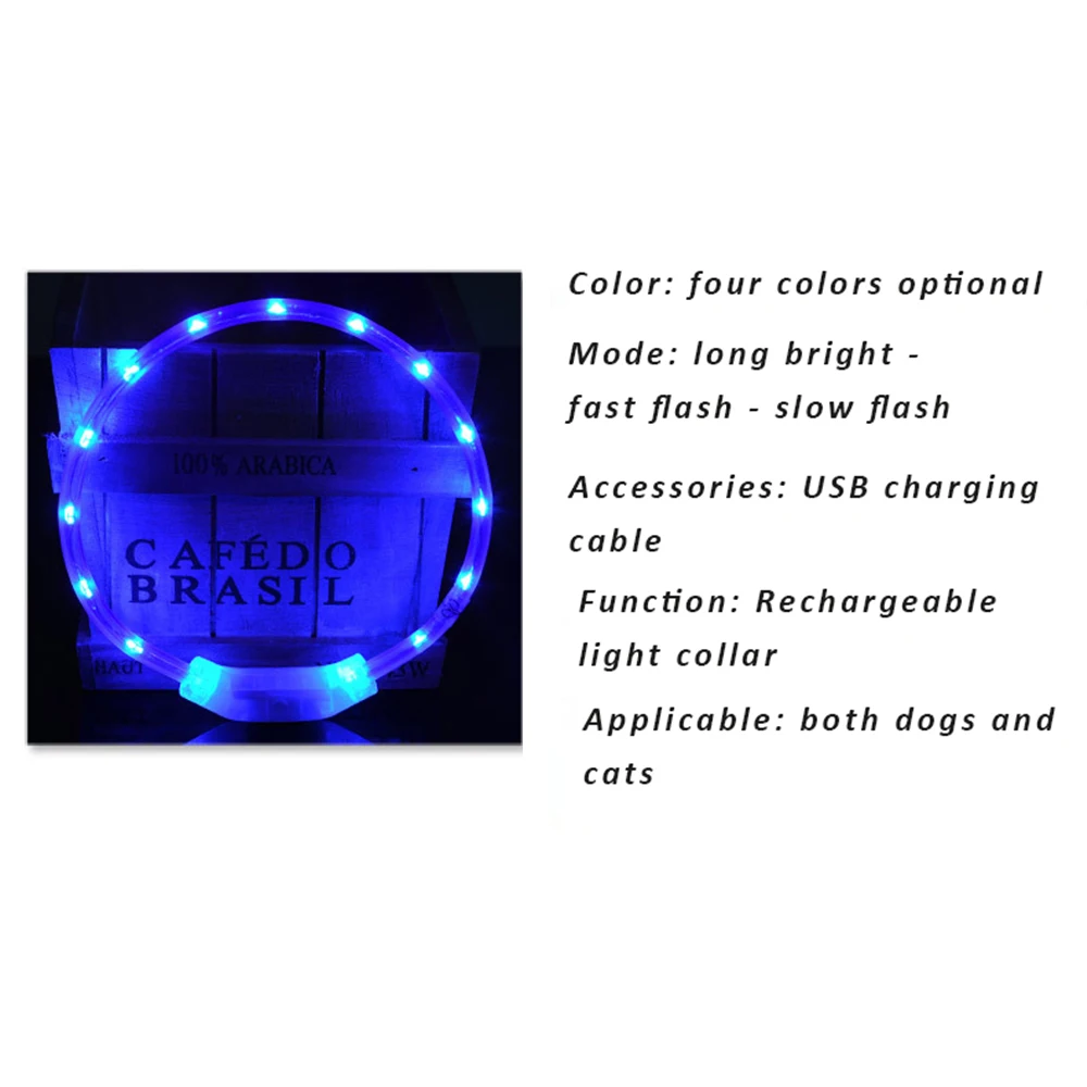 Ремешок на шею для домашних животных со светодиодный подсветкой 41 см | Дом и сад