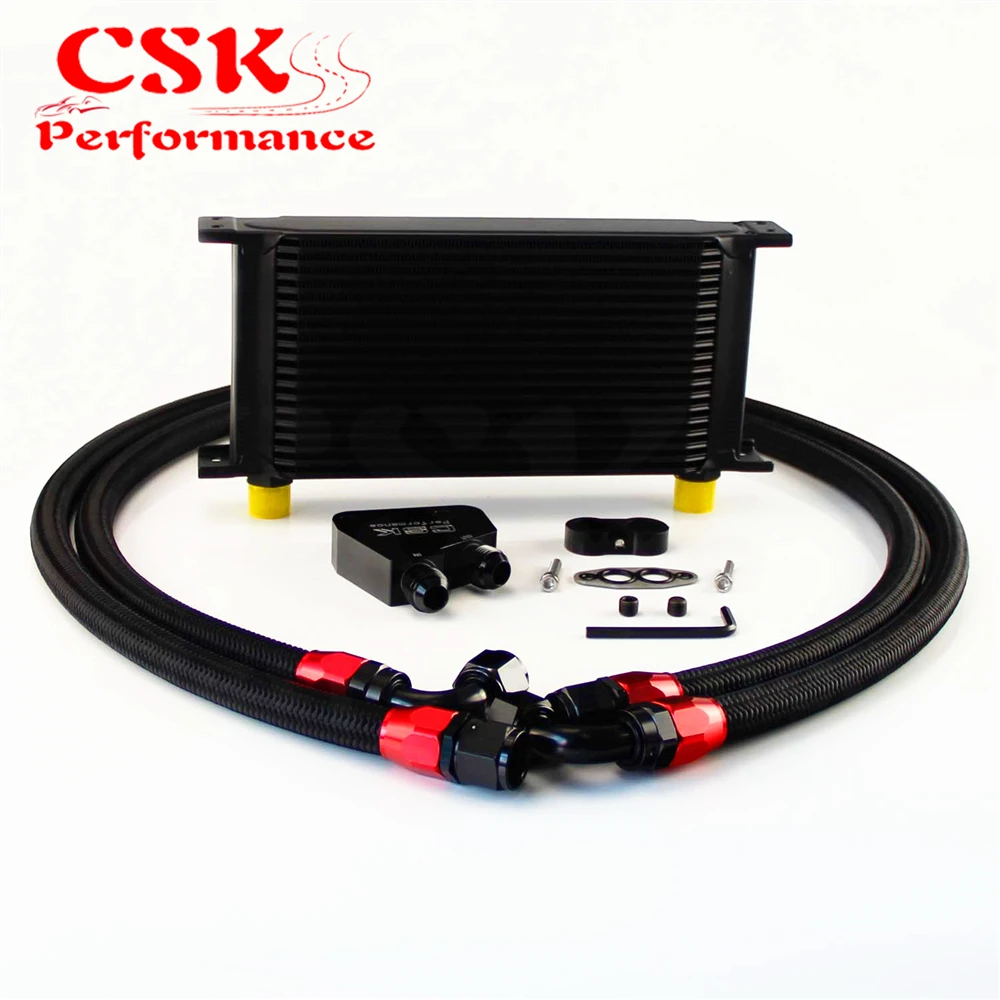 19 ряд 248 мм AN10 Масляный радиатор British Kit + мужской адаптер для сэндвич-пластин