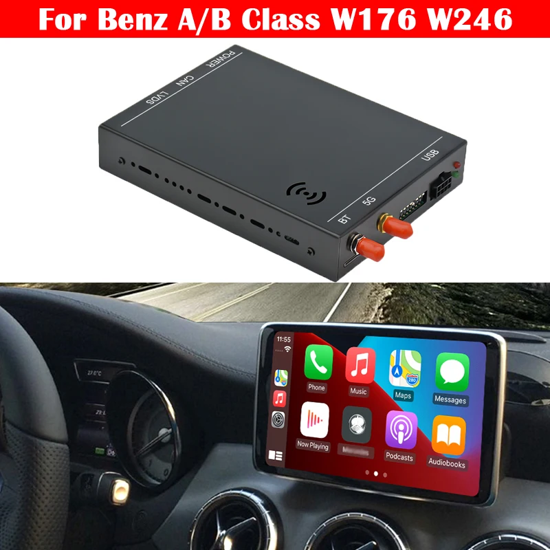 

For Mercedes-Benz A/B Class W176 W246 NTG4.5/4.7 NTG 5.0/5.1 Car Apple carplay Android Auto Interface Multimedia Decoder Box