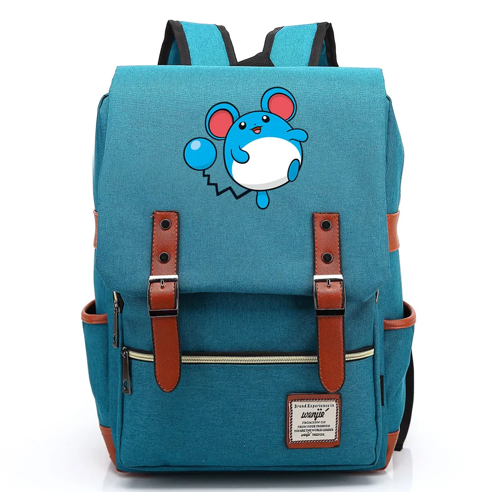 B1808 Fashion New Cartoon Cute Cokemon Buckle Children School bag Teenagers Student Schoolbags Women Bagpack Men Backpack | Багаж и сумки
