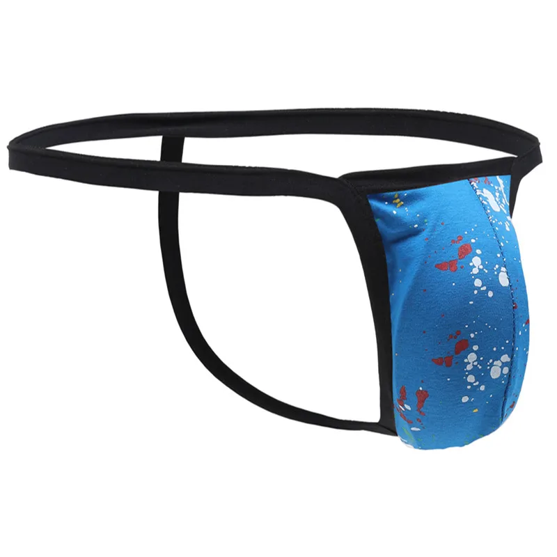 Новинка 2018 мужское хлопковое нижнее белье мужские сексуальные стринги с принтом