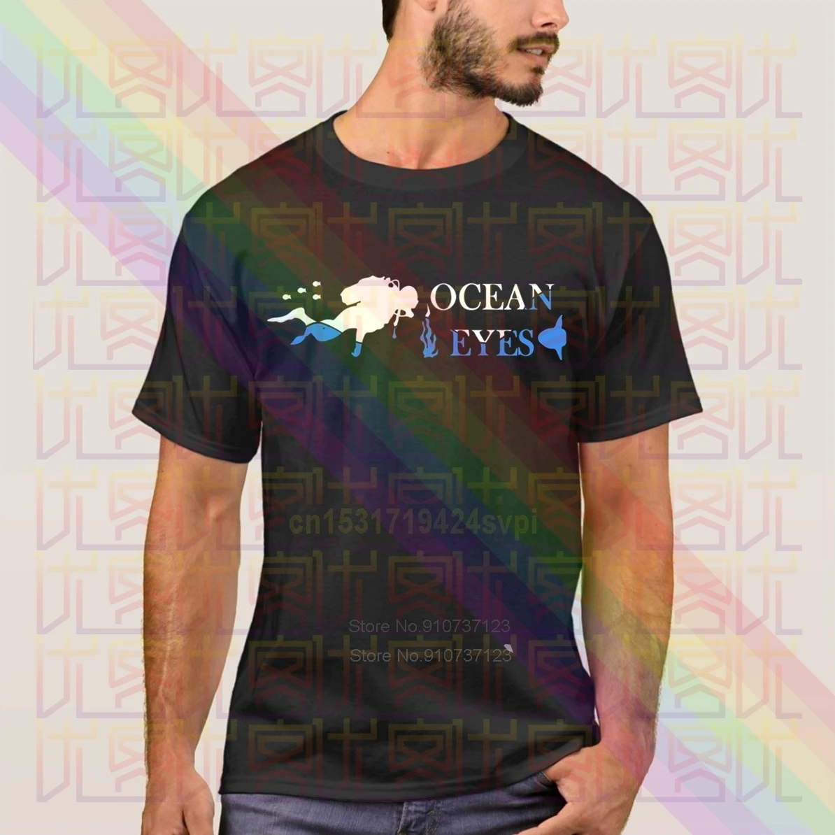 Новинка 2020 летний логотип Ocean Eyes популярная футболка из 100% хлопка с круглым