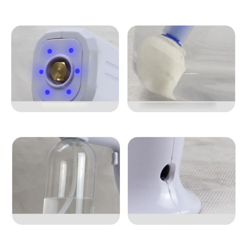 

USB-800ML Blue Light Wireless rechargable Nano Steam Gun Atomizing Fogger Disinfection-Sprayer Gun Mixed Vapor Nano