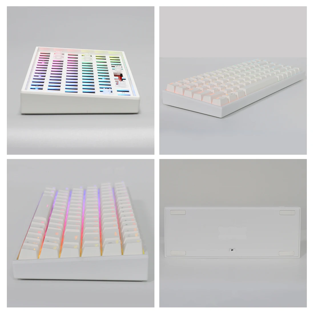 

84 Keys RGB Backlit Wired Bluetooth 2.4G Three-mode Mechanical Keyboard Hot Swappable Switches Customized Keyboard Kits