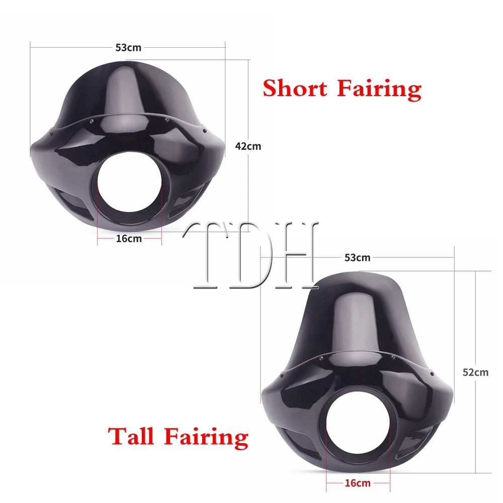 Высокого лобового стекла 5 75 ''мотоциклетная передняя лампа обтекателя маска