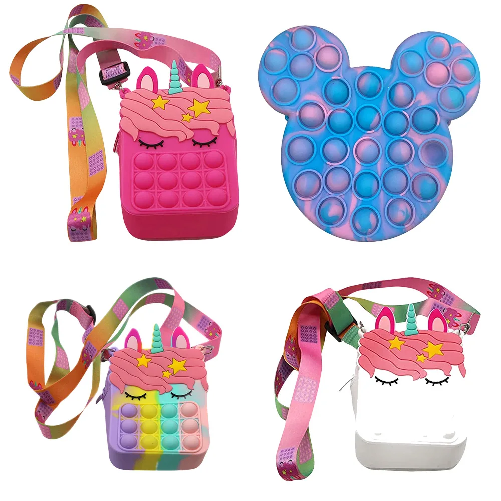 

Rainbow Bubble Pops Fidget Kids Toy Sensory Autisim Special Need Its Anti-stress Stress Relief Squishy Fidget Toy Random Color