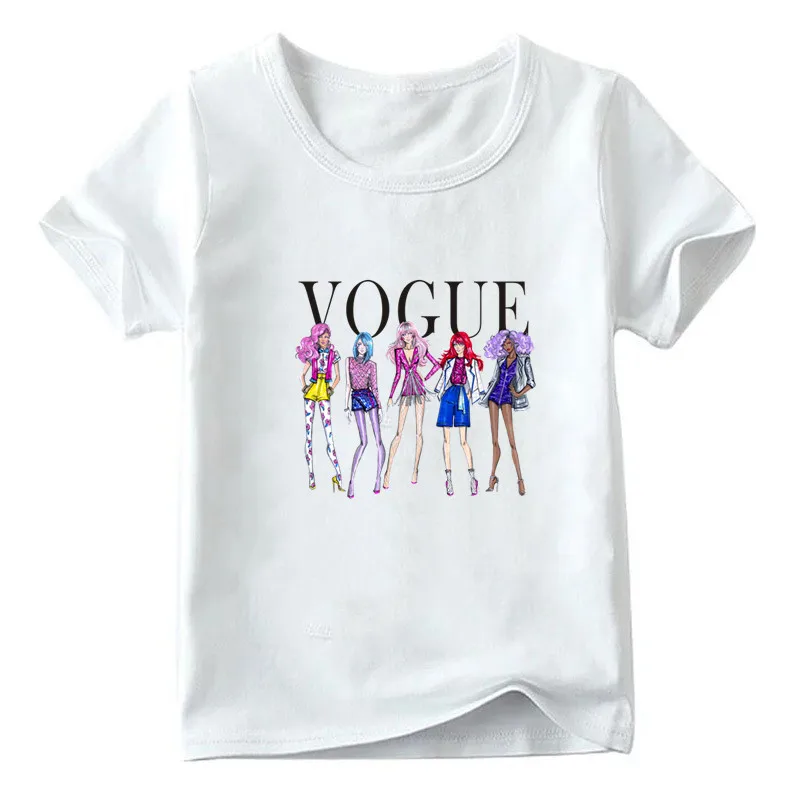 5 Fashion Family Matching Clothes Outfits Look Mother Daughter VOGUE Princess Tshirt Clothing Mommy and Me Family Look T-shirt - Цвет: 5