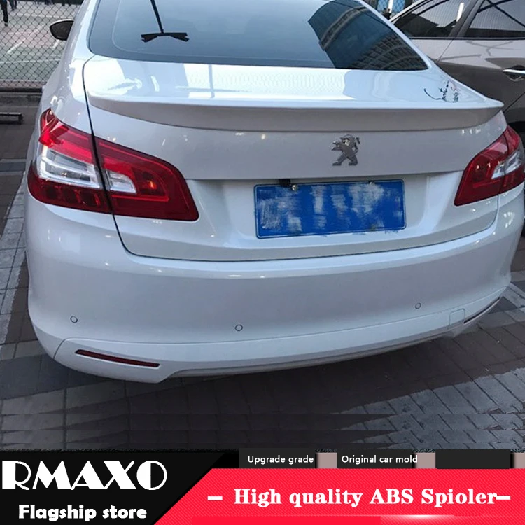

For Peugeot 408 Spoiler 14-17 Peugeot 408 spoiler High Quality ABS Material Car Rear Wing Primer Color Rear Spoiler
