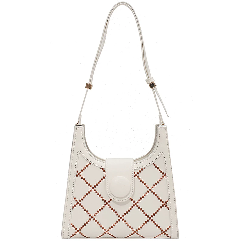 

2021 New Summer High-Capacity Diamond Women's Bag Trend Embroidery One-Shoulder Oblique Cross-Bag