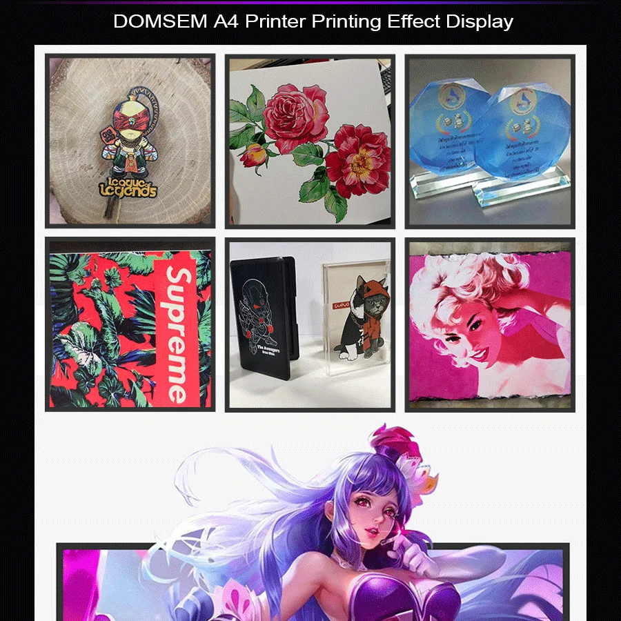 DOMSEM A4 Phone Case Inkjet Auto UV Flatbed Printer For Pen Golf Ball Pvc Card Printing MachineShop Machines 3d | Компьютеры и офис