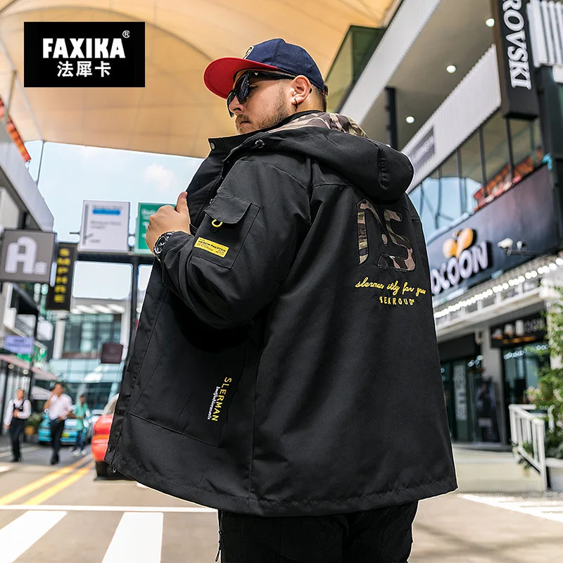 FAXIKA большой размер жира модная повседневная куртка пальто Свободное осеннее