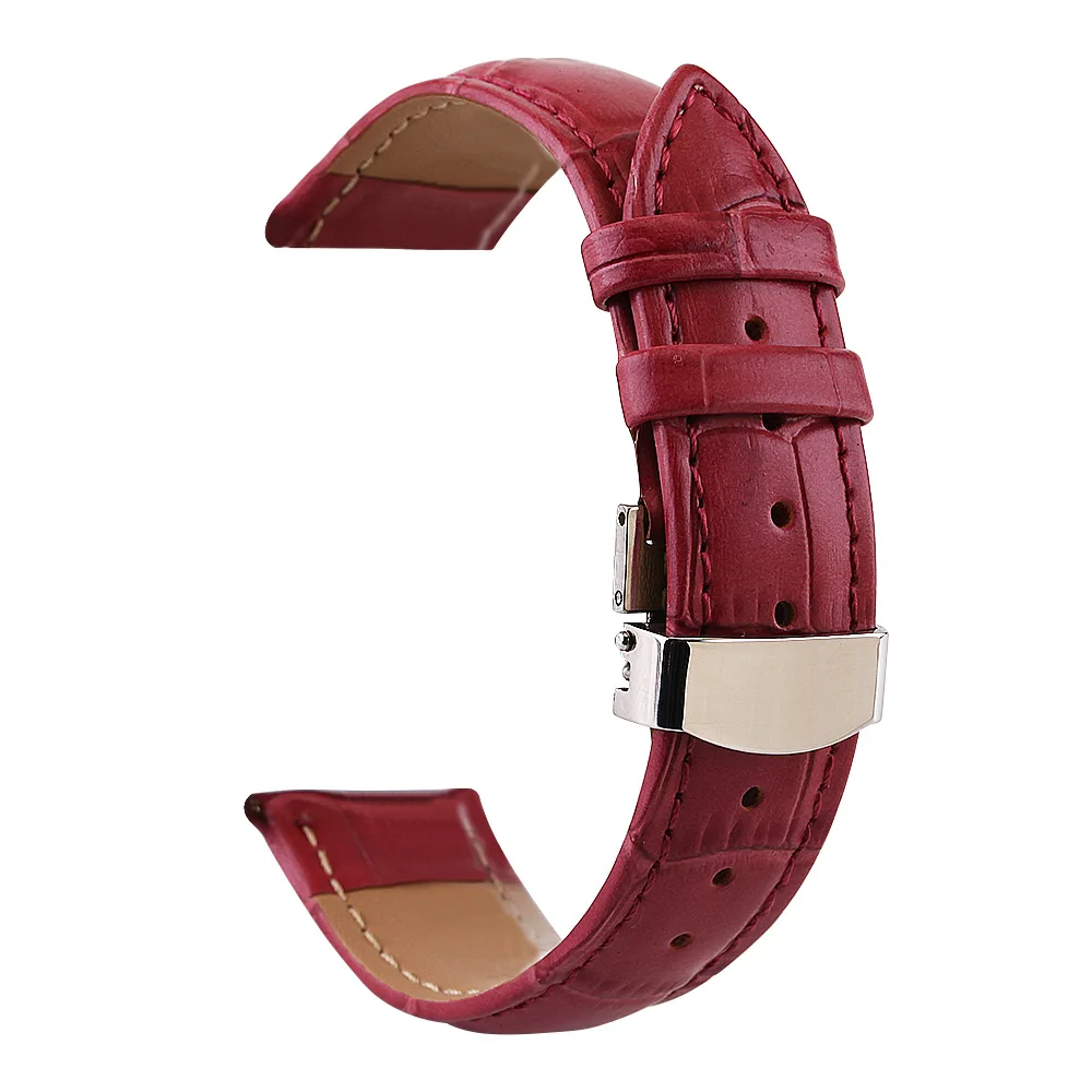 Ремешок кожаный для мужских и женских часов водонепроницаемый браслет с