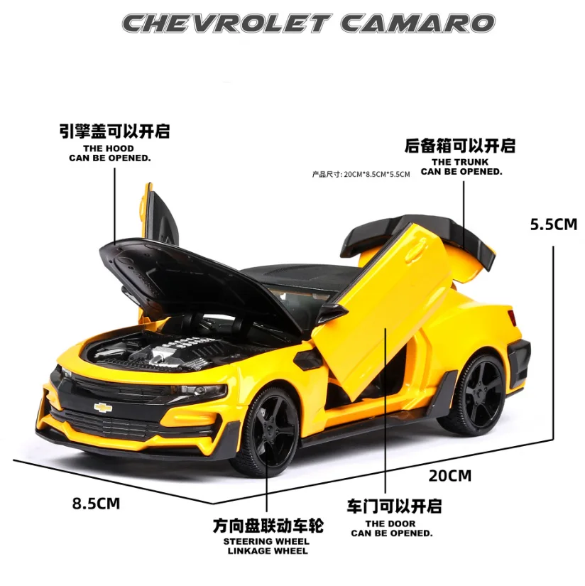 1:24 игрушечный автомобиль отличное качество Chevrolet Camaro металлический литой Diecasts &
