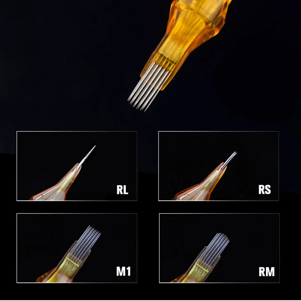 Картридж для татуировок 20 шт. иглы перманентного макияжа тату-ручки бровей тату