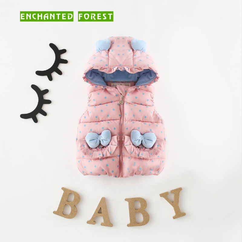 Жилет для девочек коллекция 2021 года осенне зимний новый детский хлопковый жилет