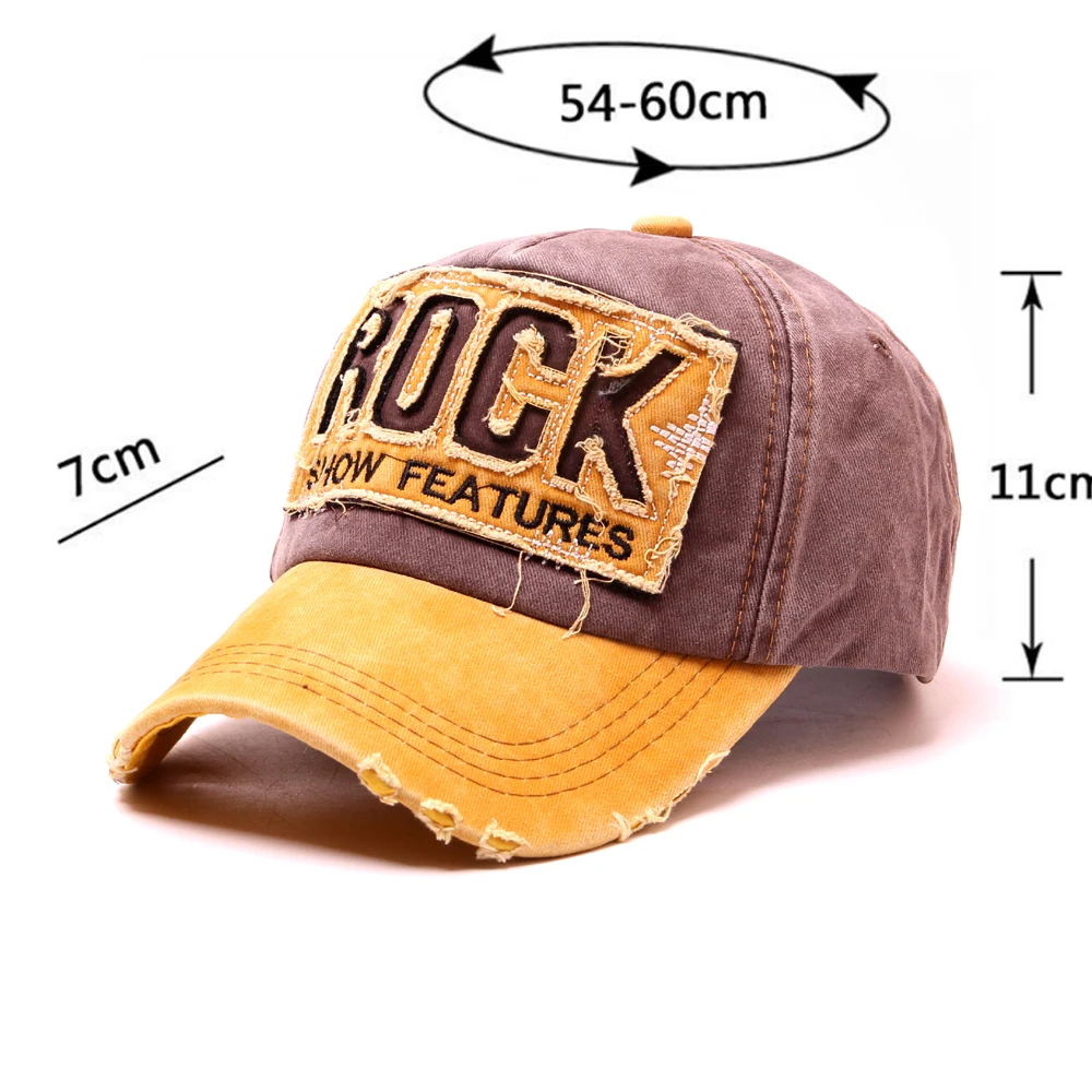 Высококачественные бейсболки с вышивкой рок для мужчин и женщин ковбойские