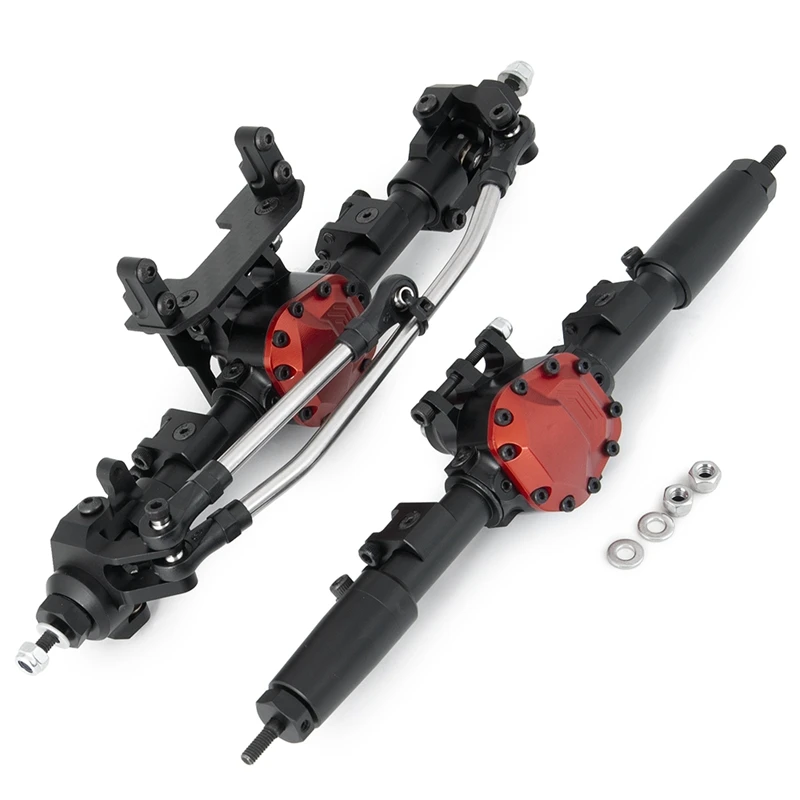 

CNC Aluminum Front Rear Straight Complete Axle For Axial SCX10 II 90046 1/10 RC Crawler Car Upgrade Parts