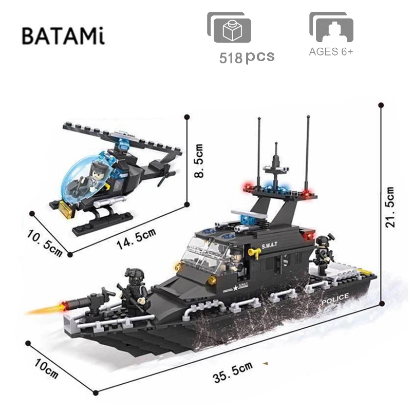 Наборы для моделирования совместимые с городским полетом патруль лодка Джип