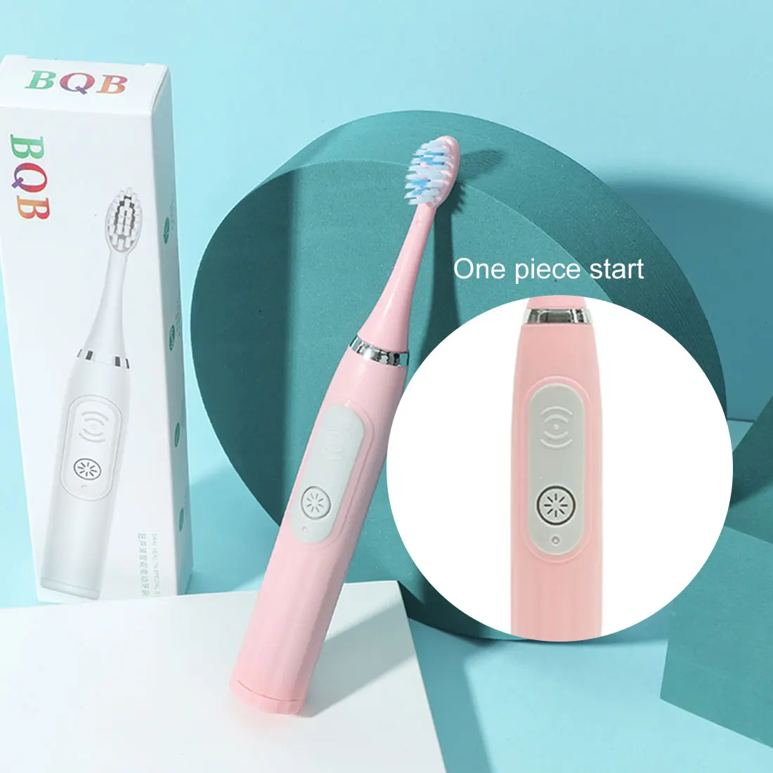 

Sonic Electric Toothbrush Waterproof Smart Electric Toothbrush Adult Soft Teeth White Brush With Replacement Brush Head