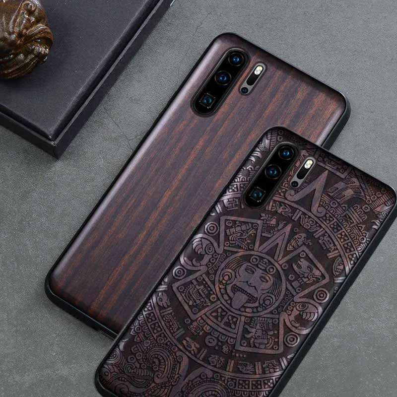 Оригинальный чехол Boogic для Huawei P30 Pro с черным эбеновым деревом защитный Pro|Бамперы|