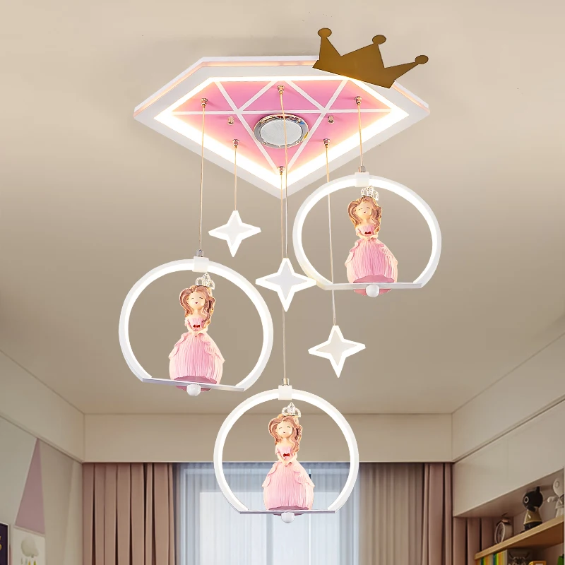 Музыкальный светодиодный светильник для детской спальни комнатная люстра с