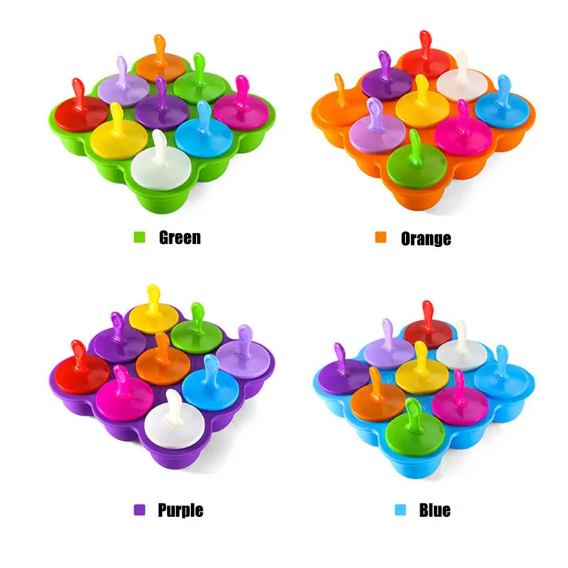 Льдогенератор эскимо плесень большой 9 сеток ледяной куб лоток силиконовые