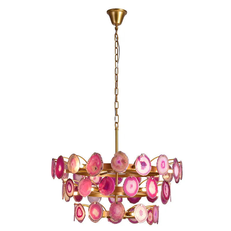 Потолочная люстра из скандинавского агата креативный цветной подвесной