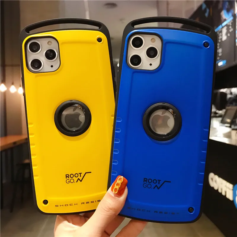 Противоударный чехол ROOT GO для iPhone 12 Mini 11 Pro Max X XS XR 8 7 Plus жесткий пластиковый