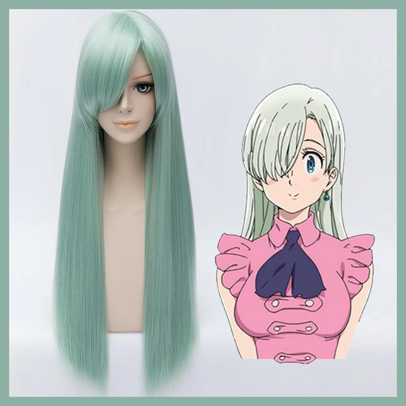

Halloween the Seven Deadly Sins Elizabeth Liones Long Straight Synthetic Hair Cosplay for Adult