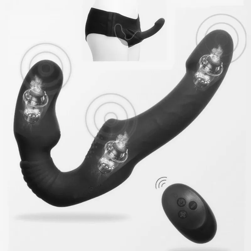 Двойной вибрирующий массажер для анальной простаты взрослых 10 скоростей без