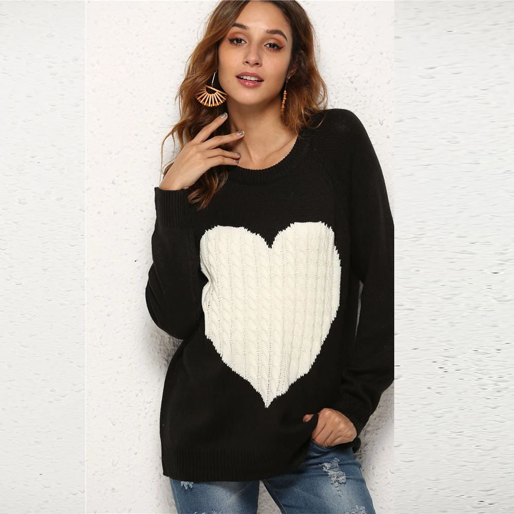 Осенне-зимний свитер для женщин повседневный мягкий вязаный с длинным рукавом и