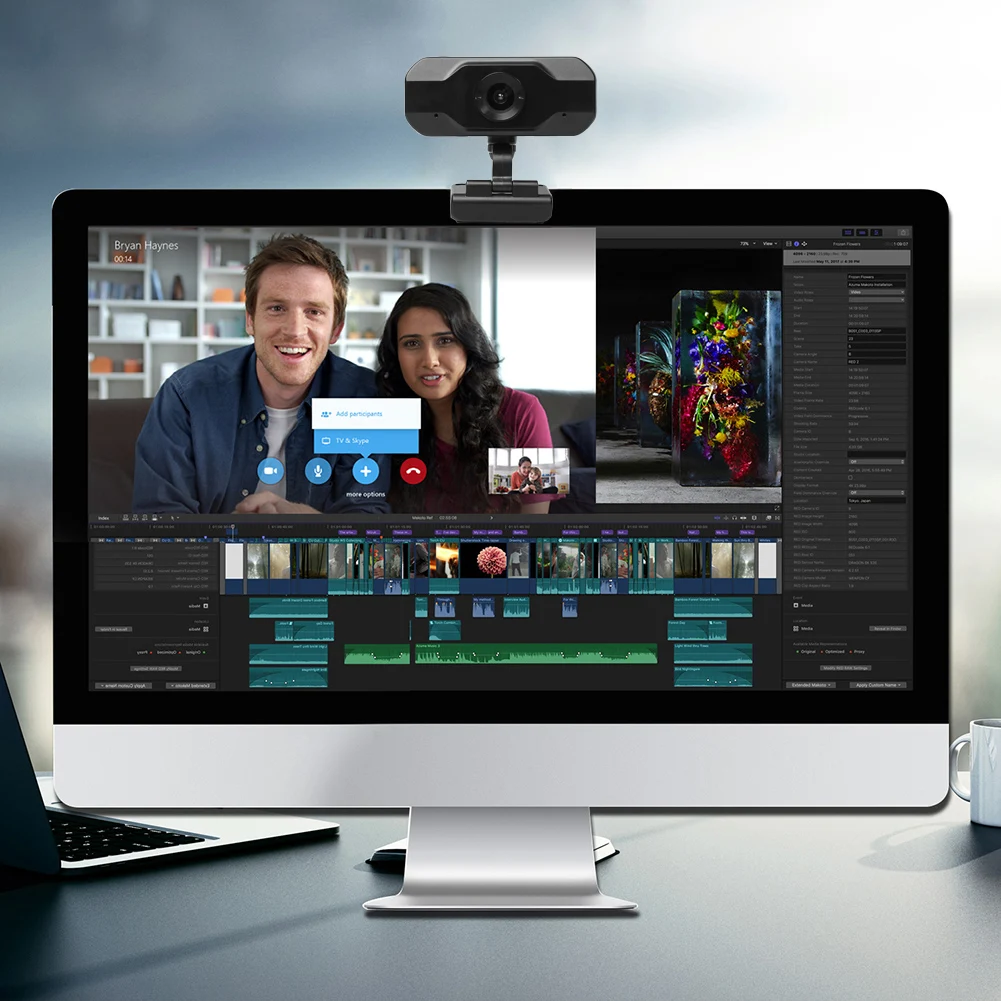 

720p Webcam Built-in HD Microphone 1280x720p USB Plug N Play Web Camera Digital USB Video Recorder for PC Home Office