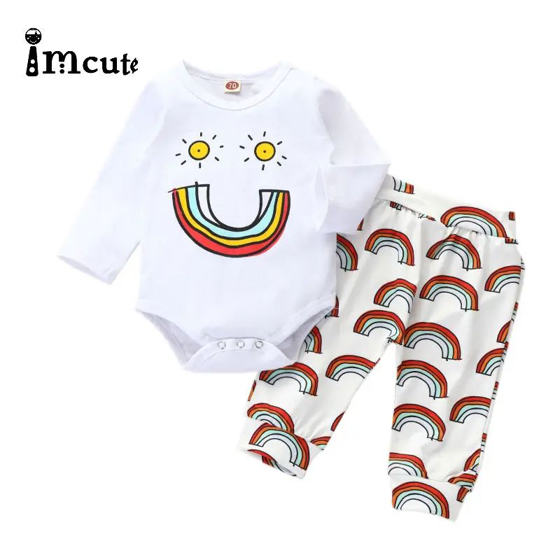 Imcute/осенне зимняя одежда для маленьких девочек боди с длинными рукавами и