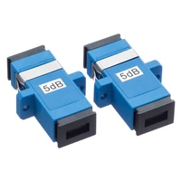 5pcsbag sc upc optical attenuator female to female ff fixed adapter type ftth fibra optica connector 2 3 5 7 10 15db blue