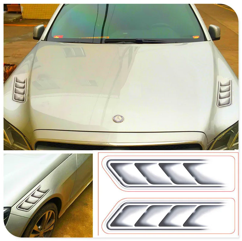 3D Акула жабры автомобильные наклейки Вентиляционное крыло воздушного потока для