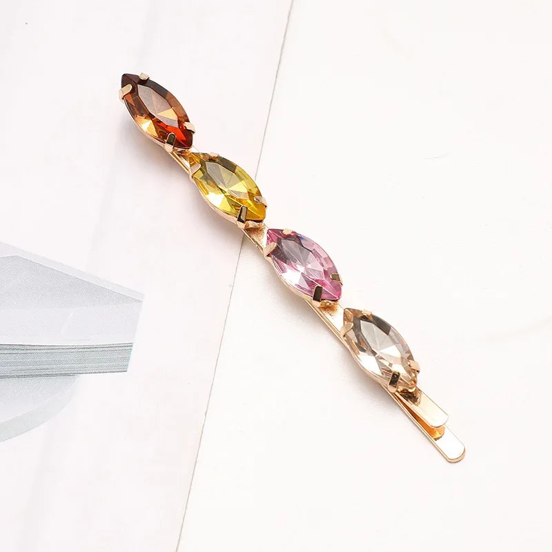 С украшением в виде кристаллов для волос ручной работы BB клип темперамент челка