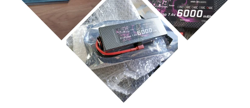 Аккумулятор hrb Lipo 2S 7,4 V 6000mAh 60C XT60 T Deans TRX EC5 XT90 RC части жесткий чехол для Traxxas самолеты автомобили лодки 4x4 1/8 1/10
