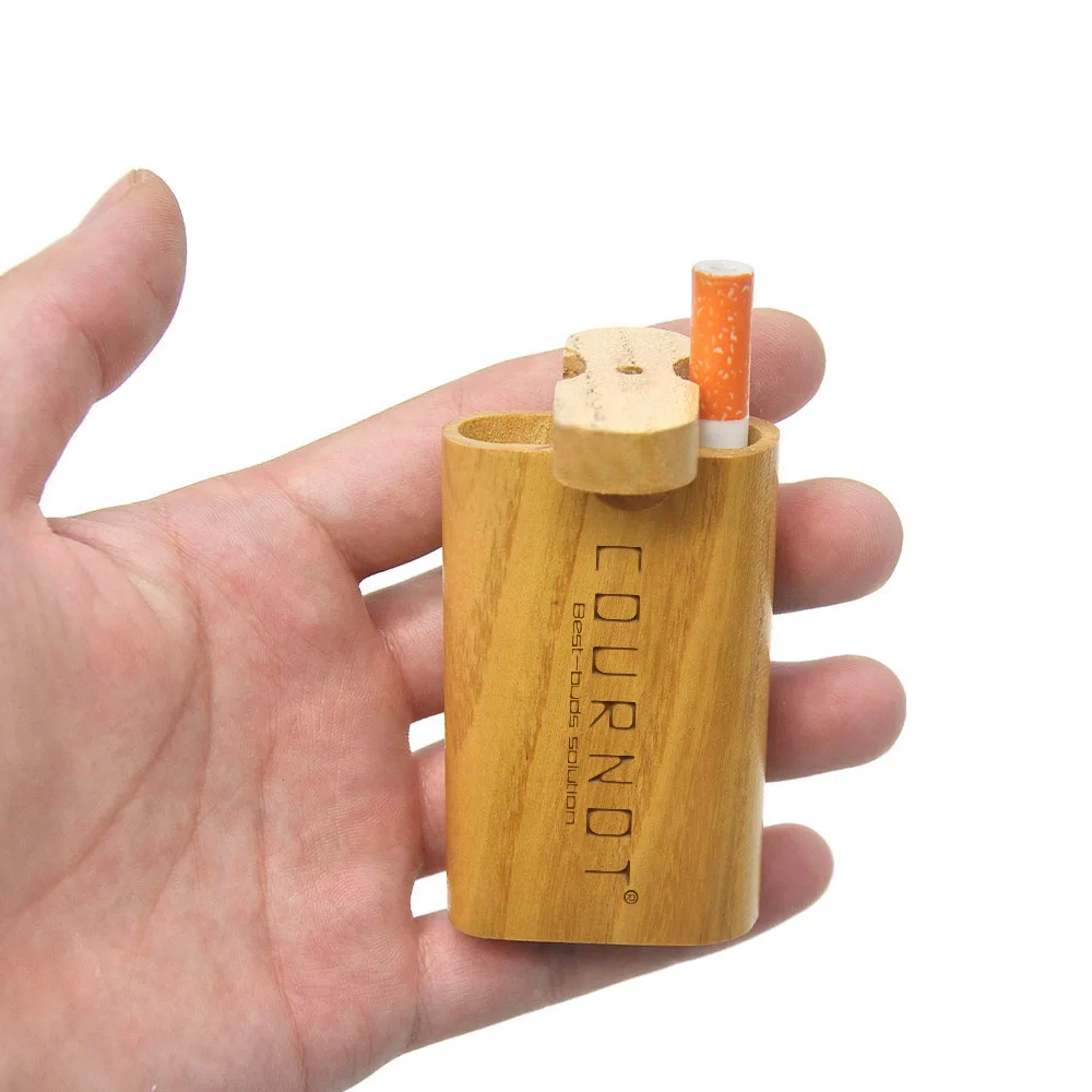 COURNOT Wood Dugout Digger One Hitter Pipe из натурального дерева коробка для хранения с